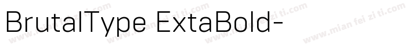 BrutalType ExtaBold字体转换